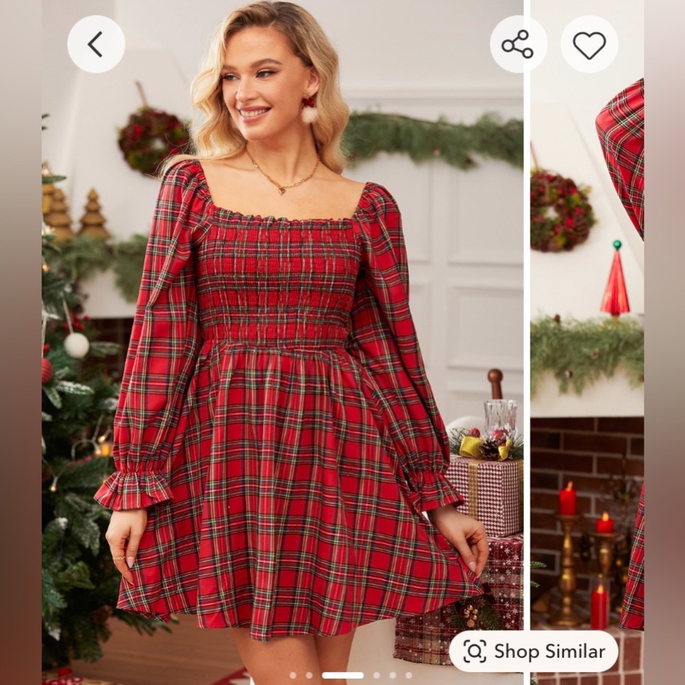 Plaid holiday dress